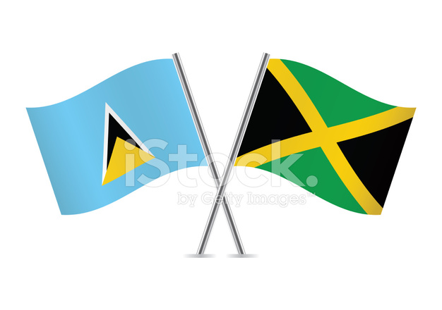 626x440 Saint Lucia And Jamaican Stock Vector