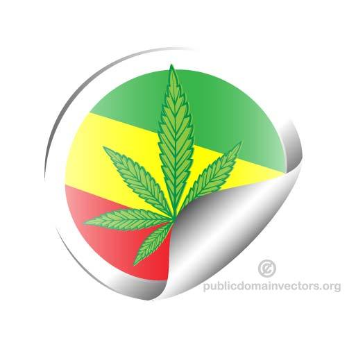 500x500 Sticker With Jamaican Flag Vector