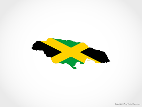 460x345 Vector Map Of Jamaica
