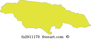 300x131 Art Block Print Of Jamaica Vector Map And Flag Of Jamaica
