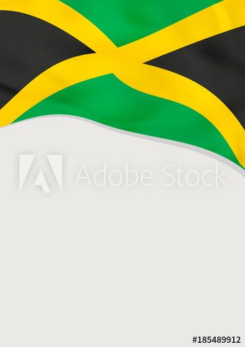 353x500 Leaflet Design With Flag Of Jamaica Vector Template