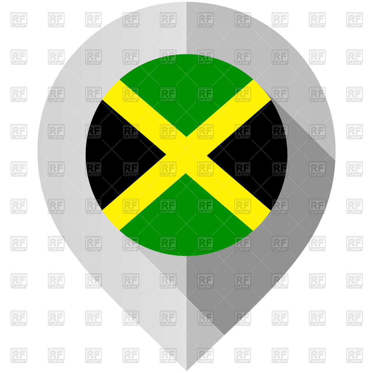 1200x1200 Map Marker With Flag Of Jamaica Vector Image Of Icons And Emblems