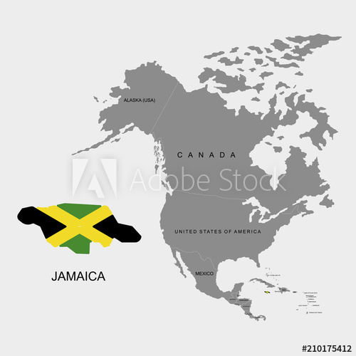 500x500 Territory Of Jamaica On North America Continent Flag Of Jamaica