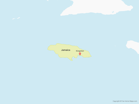 460x345 Vector Maps Of Jamaica Free Vector Maps
