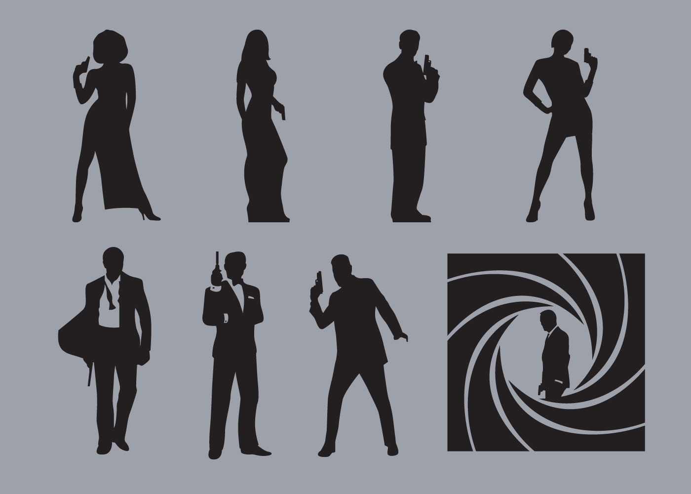 1400x1000 James Bond Free Vector Art