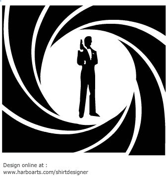 James Bond Vector Graphic Illustrious James Bond, String Art 335x355 James Bond Vector Graphic Illustrious James Bond, String Art