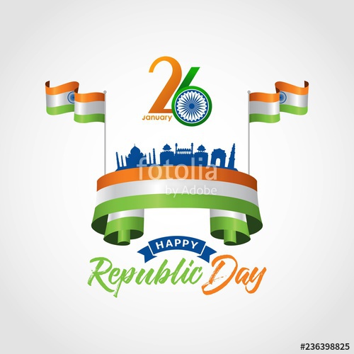 500x500 Indian Republic Day January Vector Illustration Stock Image
