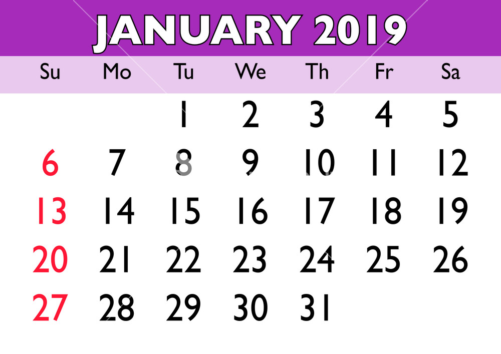 1000x707 Calendar January Month Vector Printable Calendar Monthly