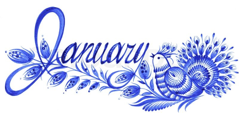 800x380 January The Name Of The Month Stock Vector Colourbox