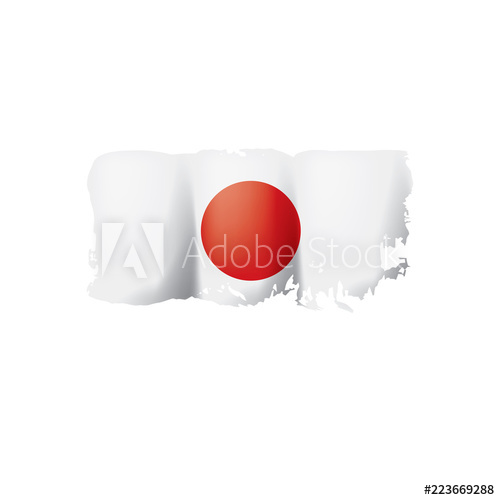 500x500 Japan Flag, Vector Illustration On A White Background