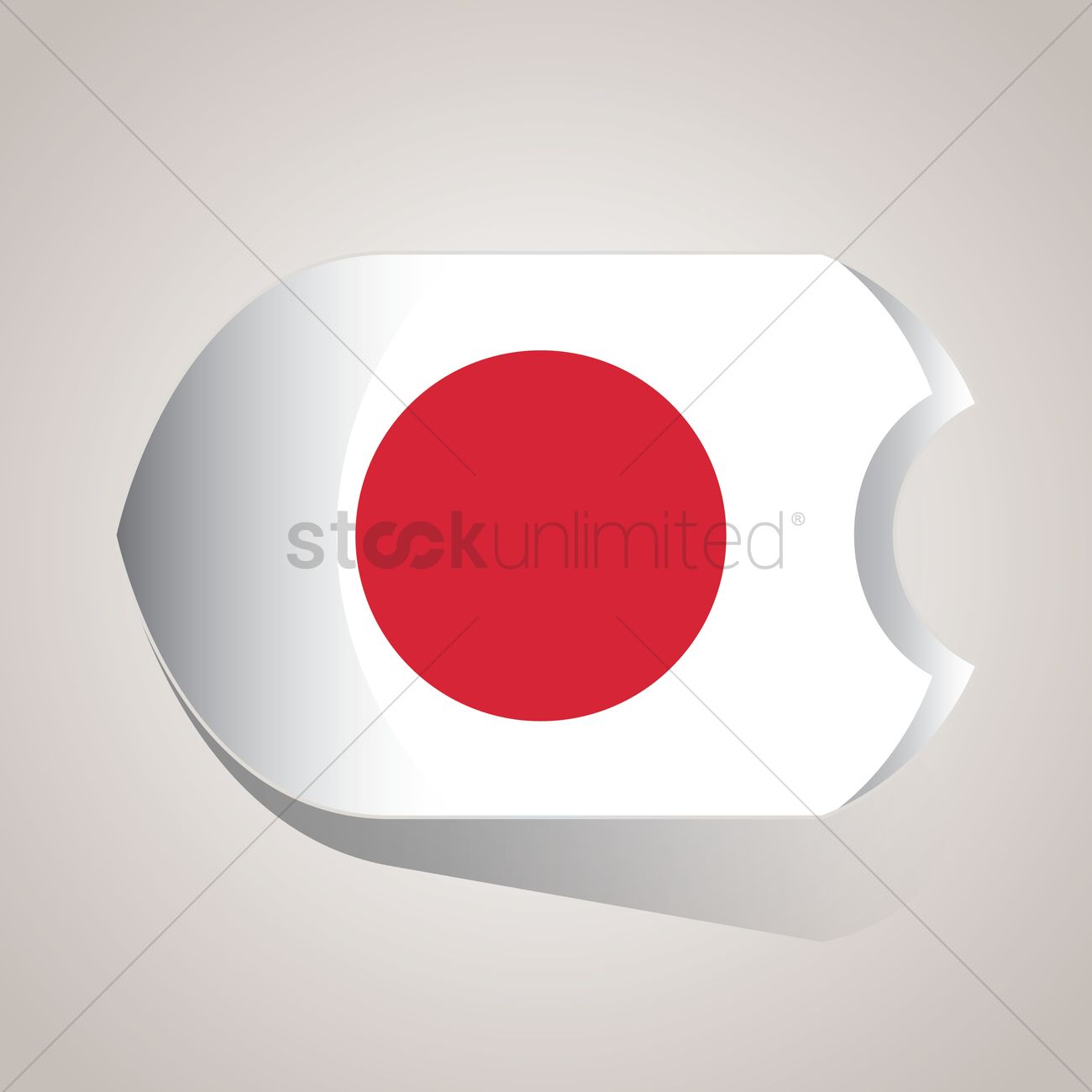 1300x1300 Japan Flag Vector Image