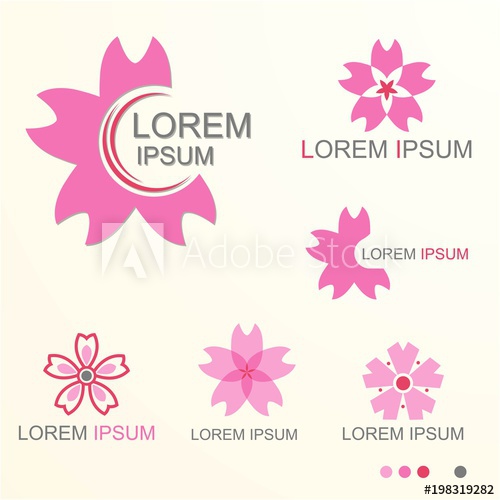 Sakura Pink Flower Of Japan Logo 500x500 Sakura Pink Flower Of Japan Logo