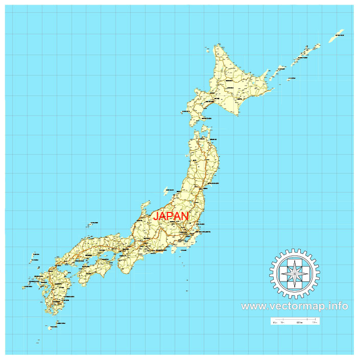 703x705 Japan Free Vector Map Japan, Adobe Illustrator, Download Now Maps