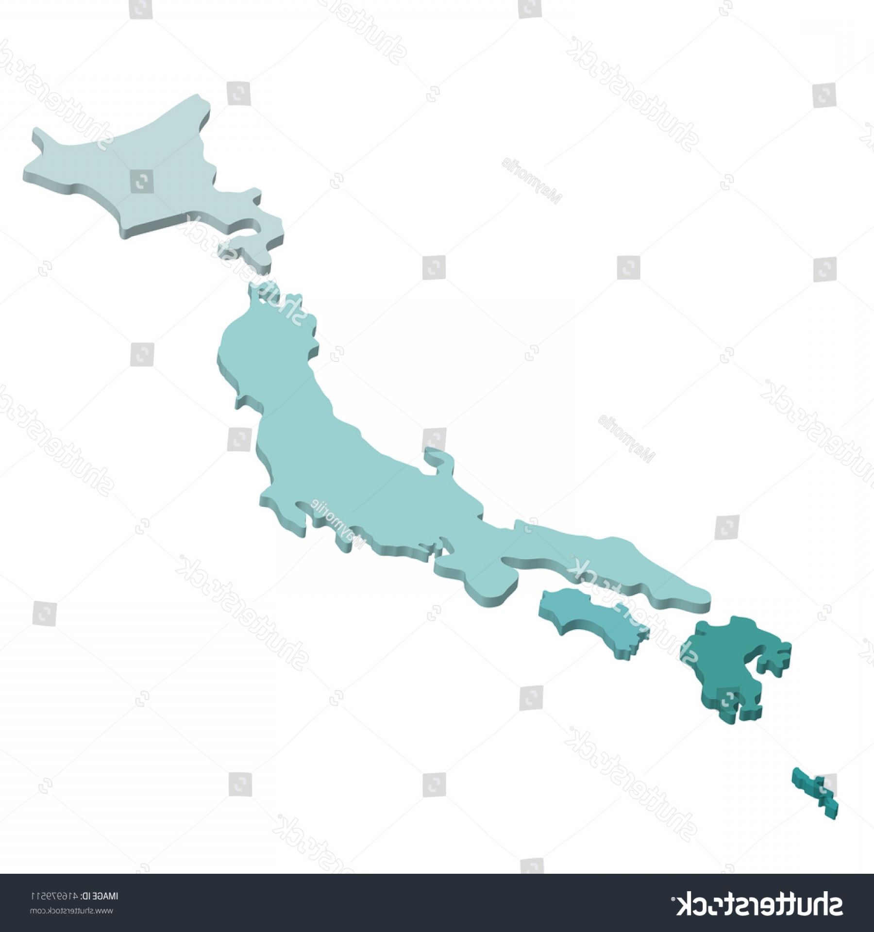 1800x1920 Japan Map Vector High Detailed Illustration Catchsplace