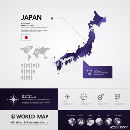 500x500 Japan Map Vector Illustration Stock Image And Royalty Free