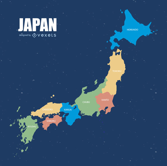 572x570 Colorful Japan Map
