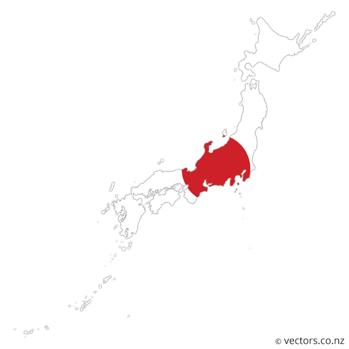 700x700 Flag Vector Map Of Japan