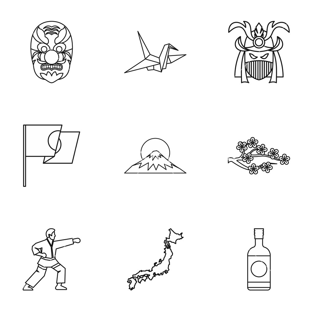 Japan Outline Vector