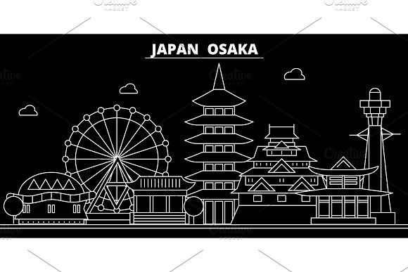580x387 Osaka Silhouette Skyline Japan