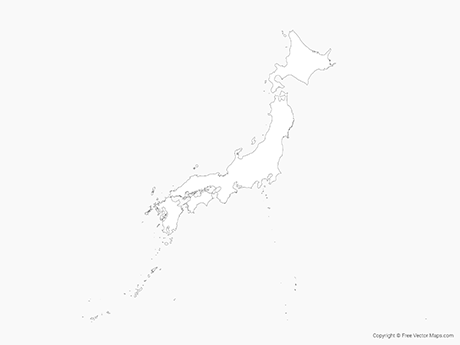 460x345 Vector Maps Of Japan Free Vector Maps
