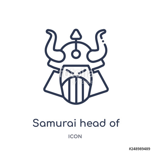 500x500 Samurai Head Of Japan Icon From Other Outline Collection Thin