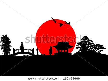 450x340 Japan Silhouette Vector
