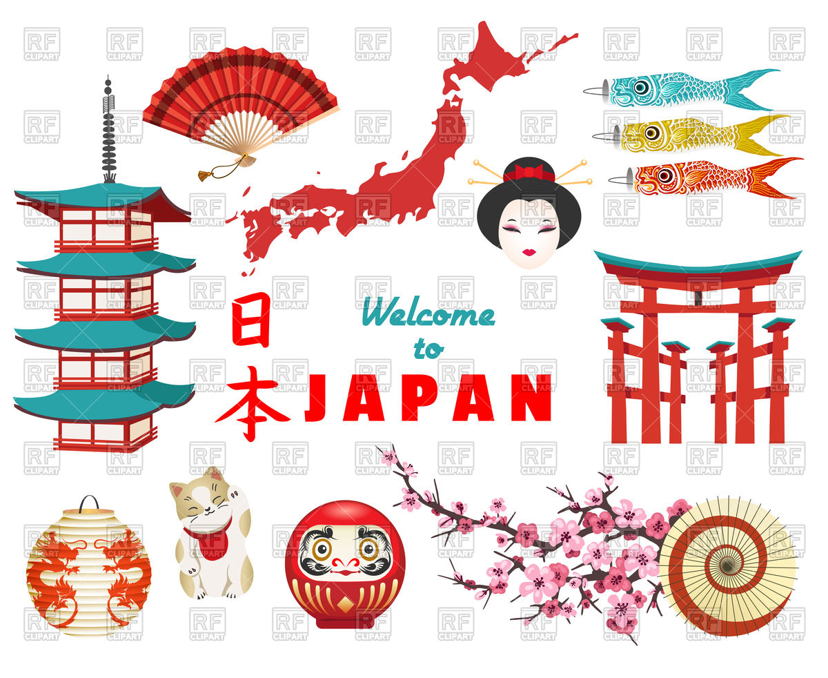 1200x982 Japanese Culture Symbols Vector Image Of Travel Vectortatu