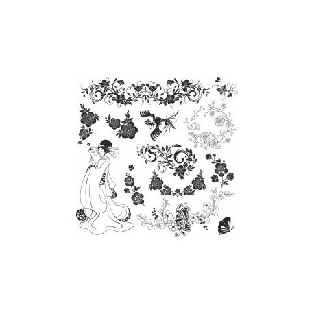 458x458 Japan Vector Ornament Free