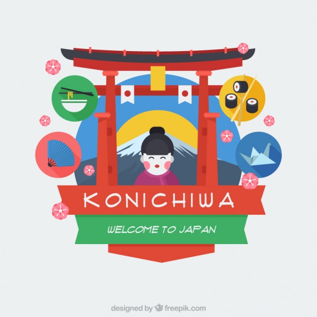 626x626 Welcome To Japan Nice Backgorund Vector Free Download