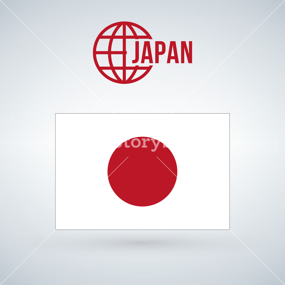 1000x1000 Flag Of Japan Vector Illustration Isolated On White Background