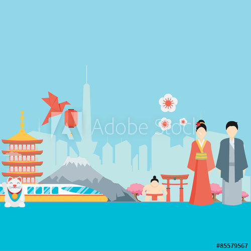 Japan Background Design Illustration On Japanese Theme 500x500 Japan Background Design Illustration On Japanese Theme