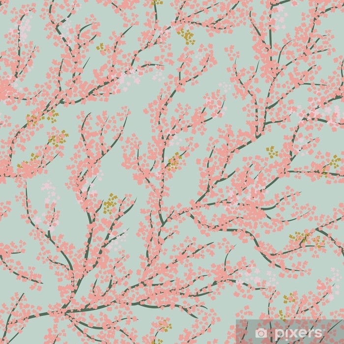 Background Seamless Pattern With Sakura Tree Beautiful Japanese 700x700 Background Seamless Pattern With Sakura Tree Beautiful Japanese