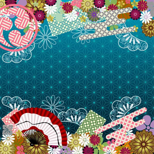 Free Vector Japanese Wind Pattern Background Vector Graphic 600x600 Free Vector Japanese Wind Pattern Background Vector Graphic