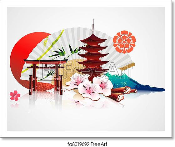 Free Art Print Of Traditional Japanese Background Vector 560x470 Free Art Print Of Traditional Japanese Background Vector