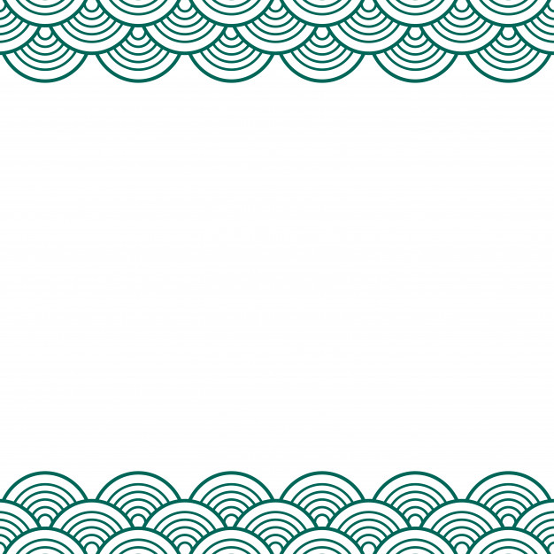 Green Teal Traditional Wave Japanese Chinese Border Vector 626x626 Green Teal Traditional Wave Japanese Chinese Border Vector