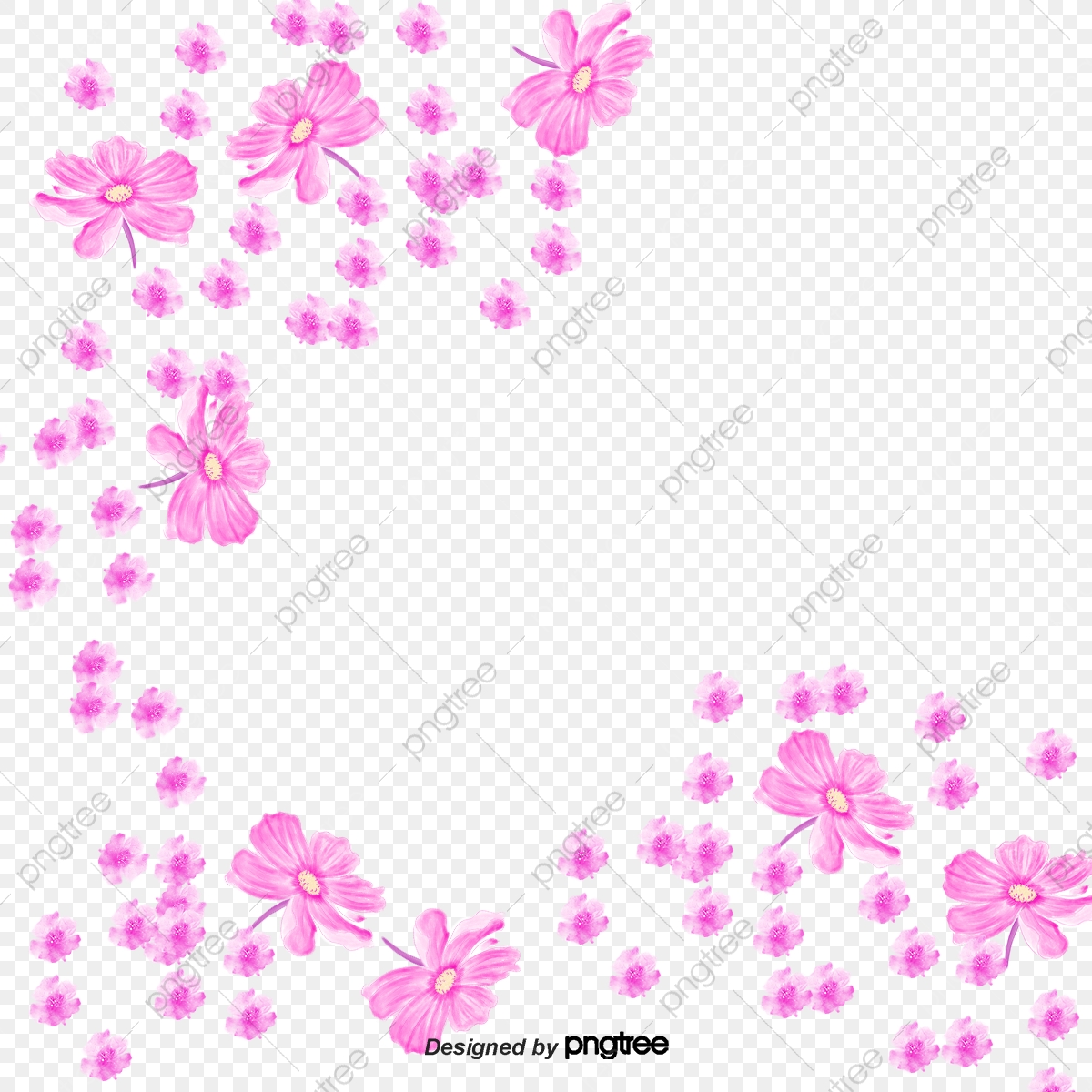 1200x1200 Vector Cherry Japanese Border, Pink, Cherry Blossoms, Japanese