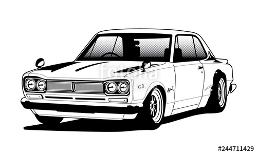 Car Vector, Vintage, Japanese, Stock Image And Royalty 500x300 Car Vector, Vintage, Japanese, Stock Image And Royalty