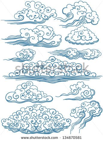 344x470 Clouds Vector Illustration In Cloud Tattoo
