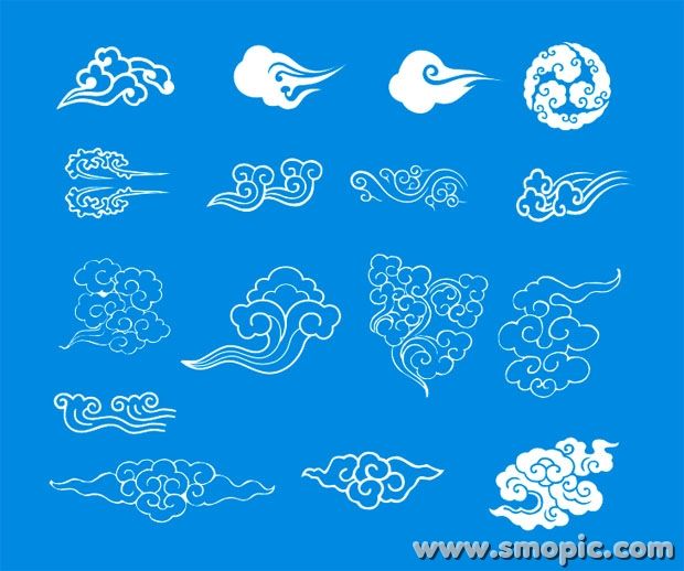 620x518 Japanese Cloud Designs Vector Clouds The Coreldraw Material