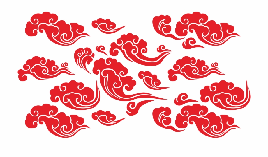 920x541 Red Cloud Clipart Vector