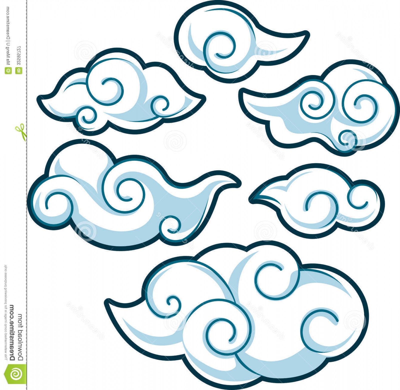 Japanese Cloud Vector at Vectorified.com | Collection of Japanese Cloud ...