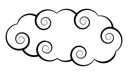 500x293 Japanese Clouds Royalty Free Vectors