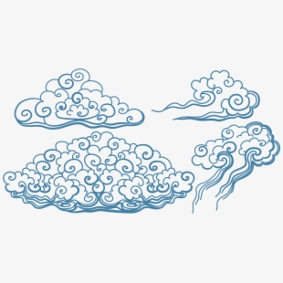 310x310 Blue Tattoo Art Vector Clouds Irezumi Japan Clipart