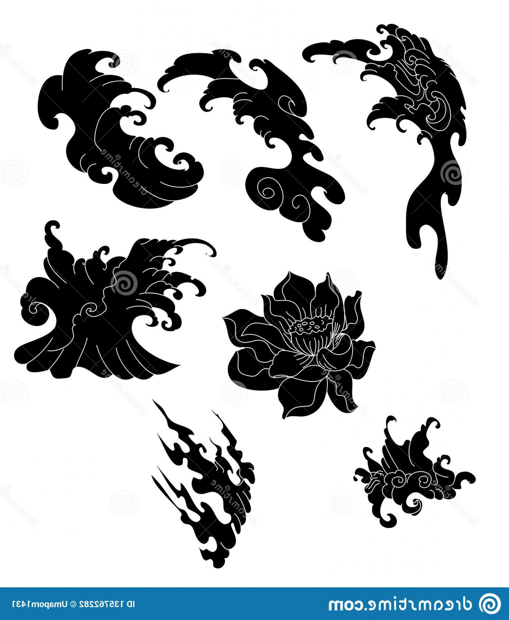 Japanese Clouds Vector at Vectorified.com | Collection of Japanese