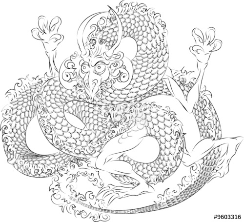500x455 Illustration Of Japanese Dragon Stock Image And Royalty Free