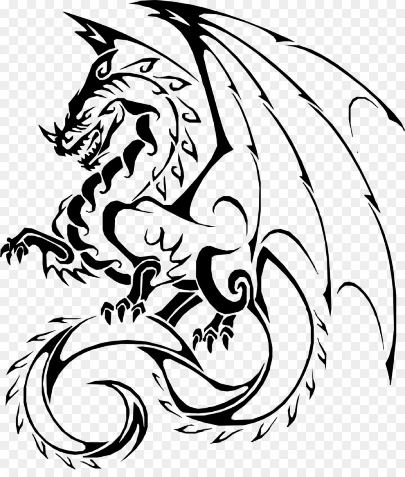 1296x1526 Png Drawing Chinese Dragon Japanese Dragon Tribal Drag Studiogrfx