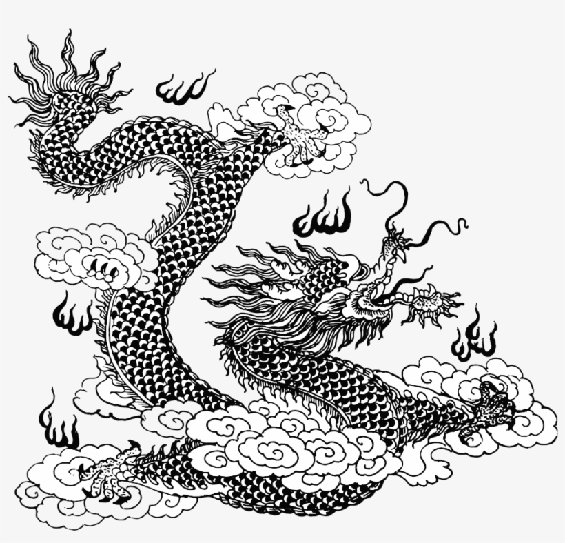 820x788 Vector Free Stock Onlinelabels Clip Art Dragon Line