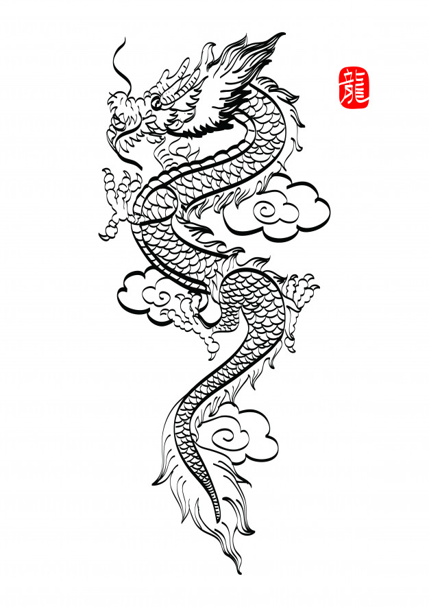 Japanese Dragon Vector at Vectorified.com | Collection of Japanese ...