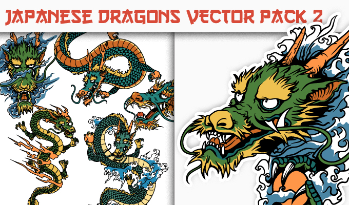 680x400 Dragons Vector Pack