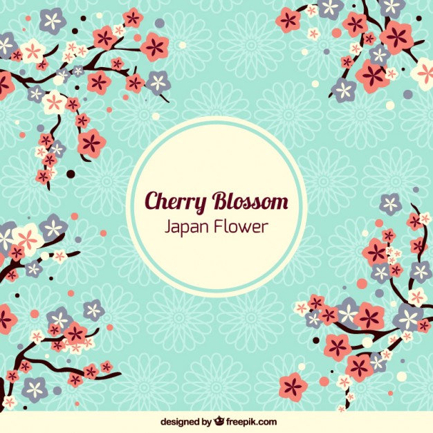 Ornamental Vintage Japanese Flowers Background Vector Free Download 626x626 Ornamental Vintage Japanese Flowers Background Vector Free Download